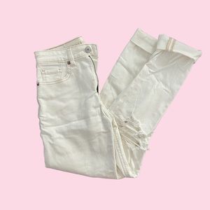 White American Eagle Mom Jeans